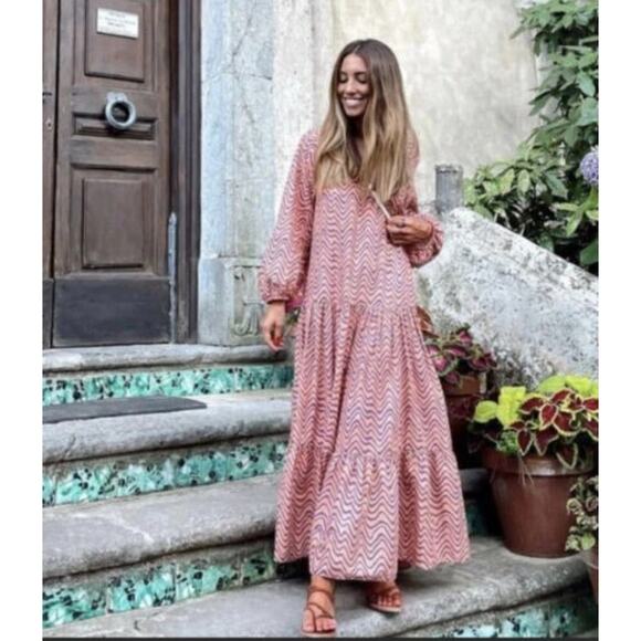 Zara The Giny Printed Dress Size Medium - Picture 2 of 8